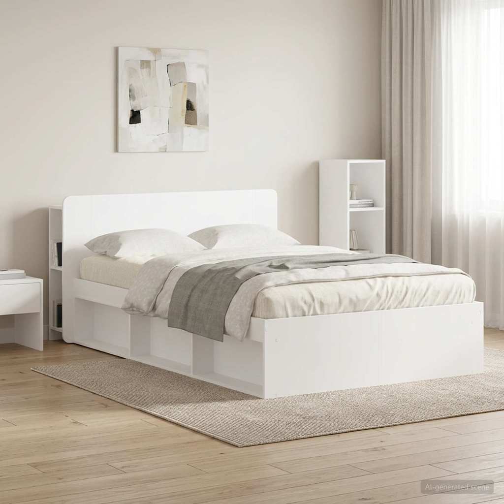 Hovedgærde Skab Hvid 135 x 18,5 x 80 cm Konstrueret træ