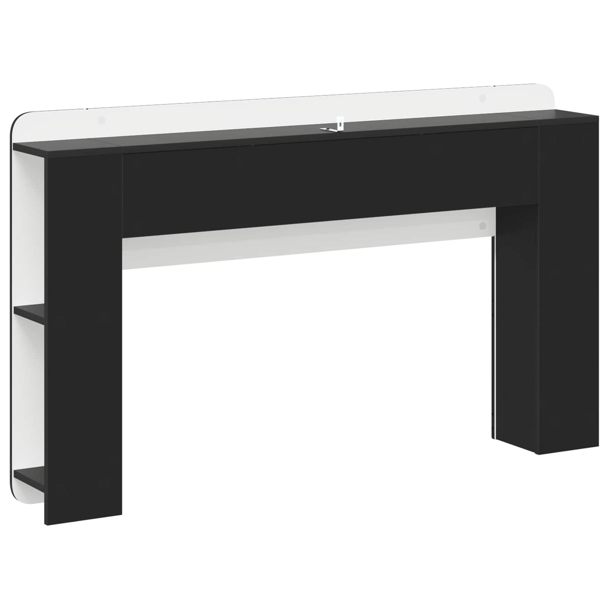 Hovedgærde Skab Sort 135 x 18,5 x 80 cm Konstrueret træ
