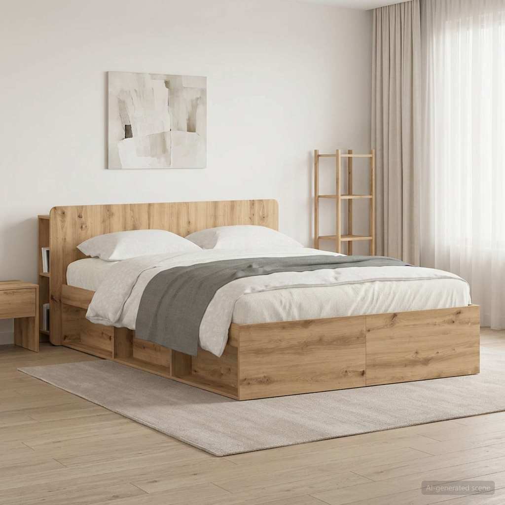 Hovedgærde Skab Artisan-eg 140 cm Konstrueret træ