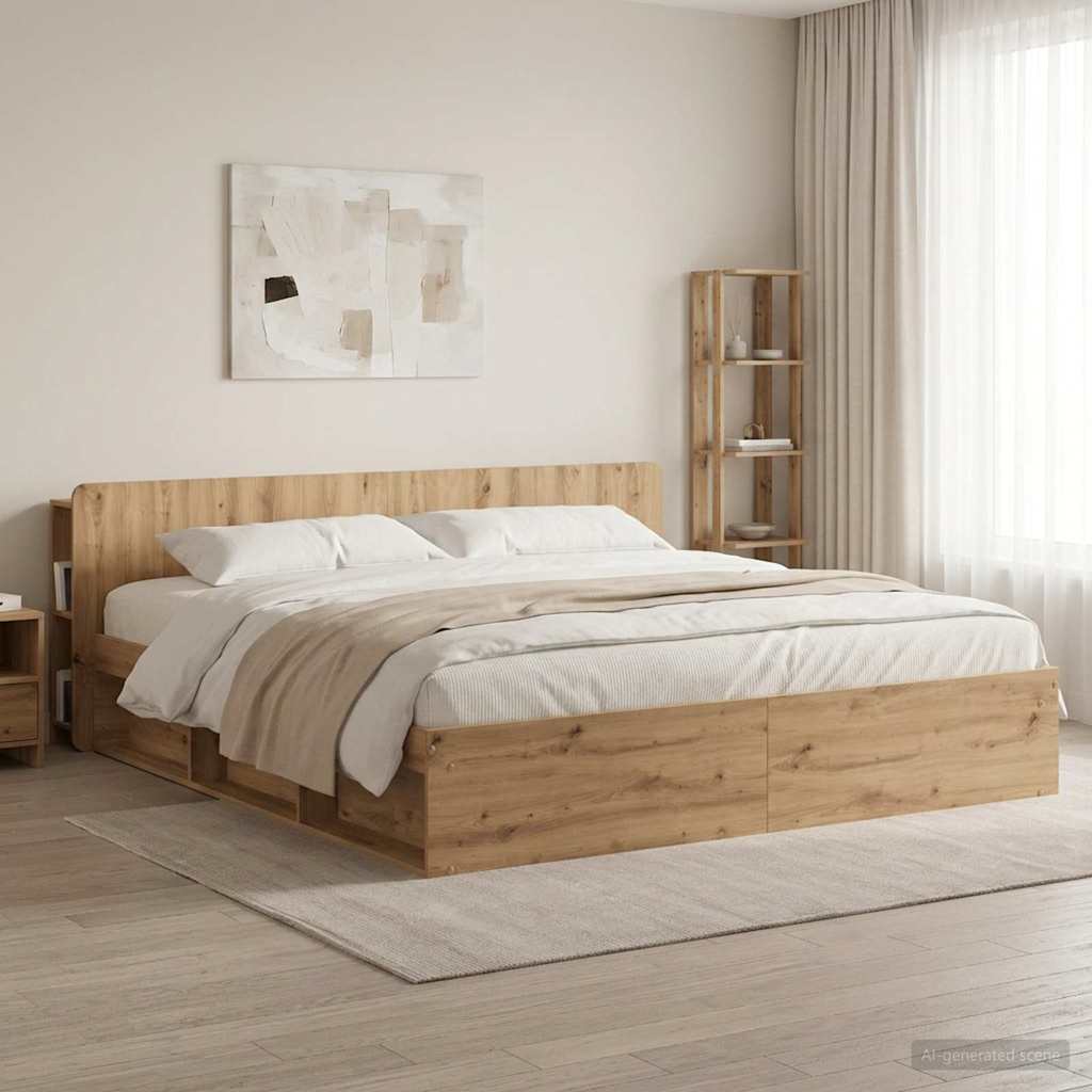 Hovedgærde Skab Artisan-eg 180 cm Konstrueret træ