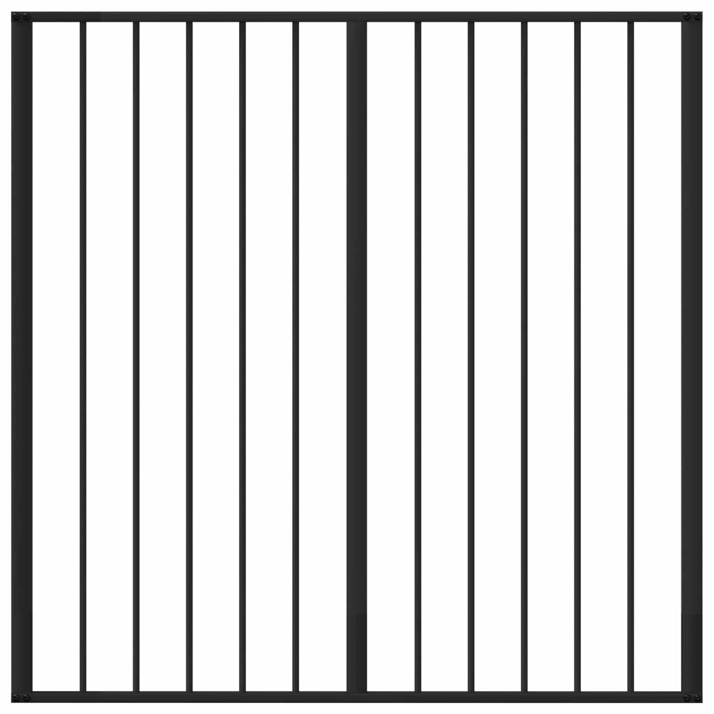 Hundedør 4 stk. Sort 100 x 100 cm Galvaniseret stål