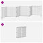 Hundedør 6 stk. Sort 100 x 100 cm Galvaniseret stål