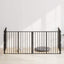Hundedør 4 stk. Sort 100 x 80 cm Galvaniseret stål