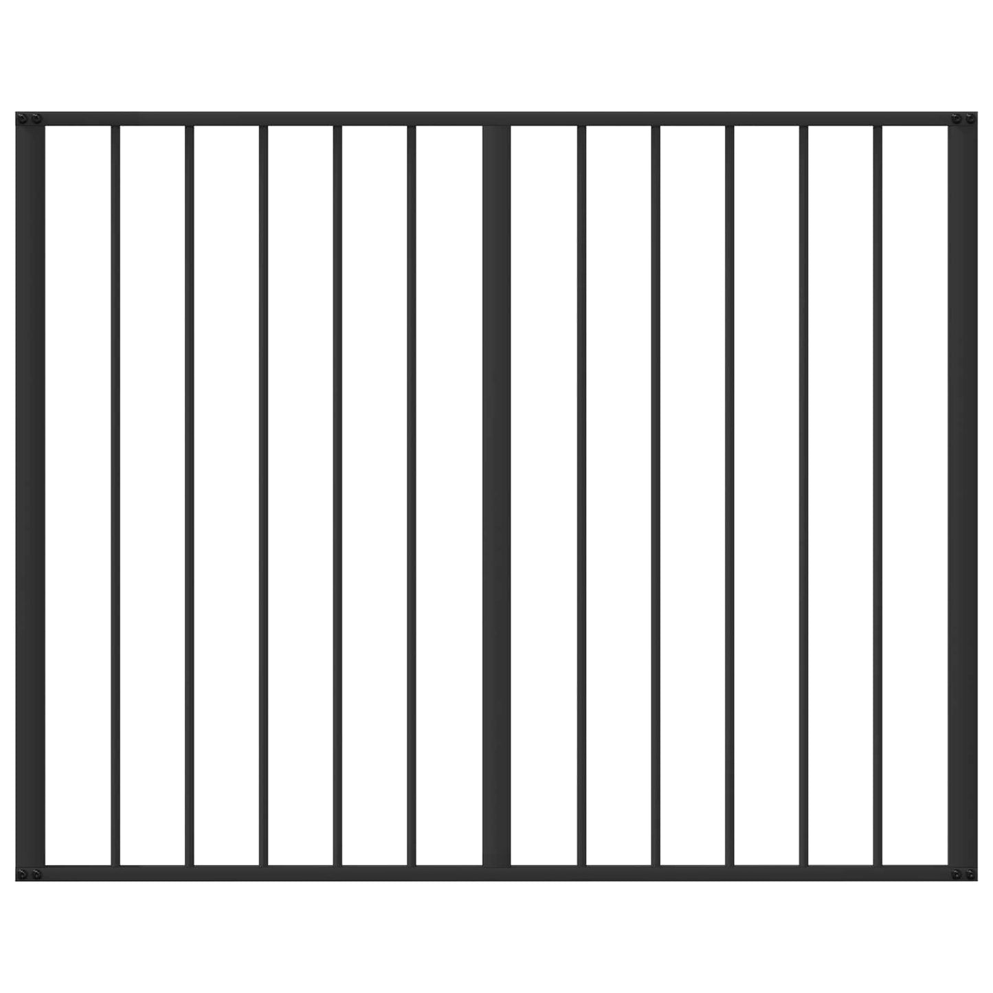 Hundedør 4 stk. Sort 100 x 80 cm Galvaniseret stål