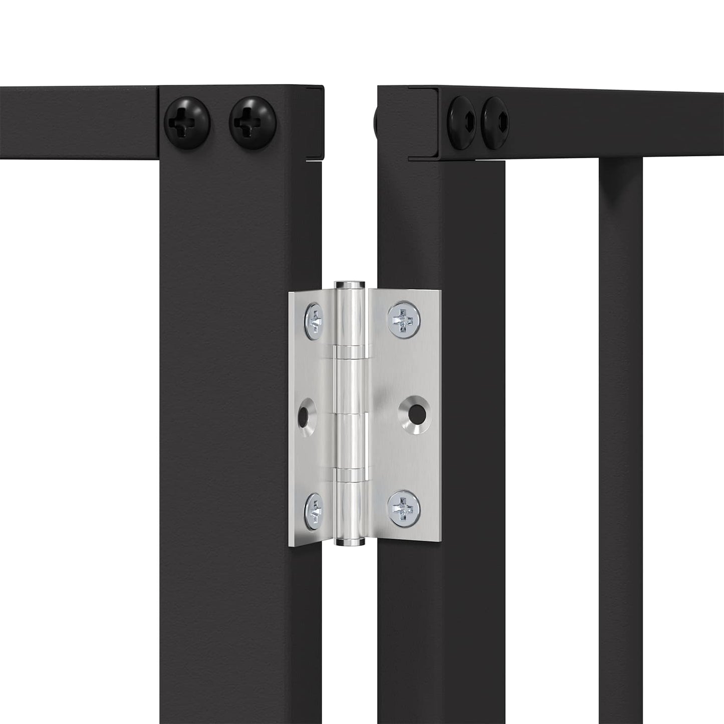 Hundedør 2 stk. Sort 100 x 60 cm Galvaniseret stål