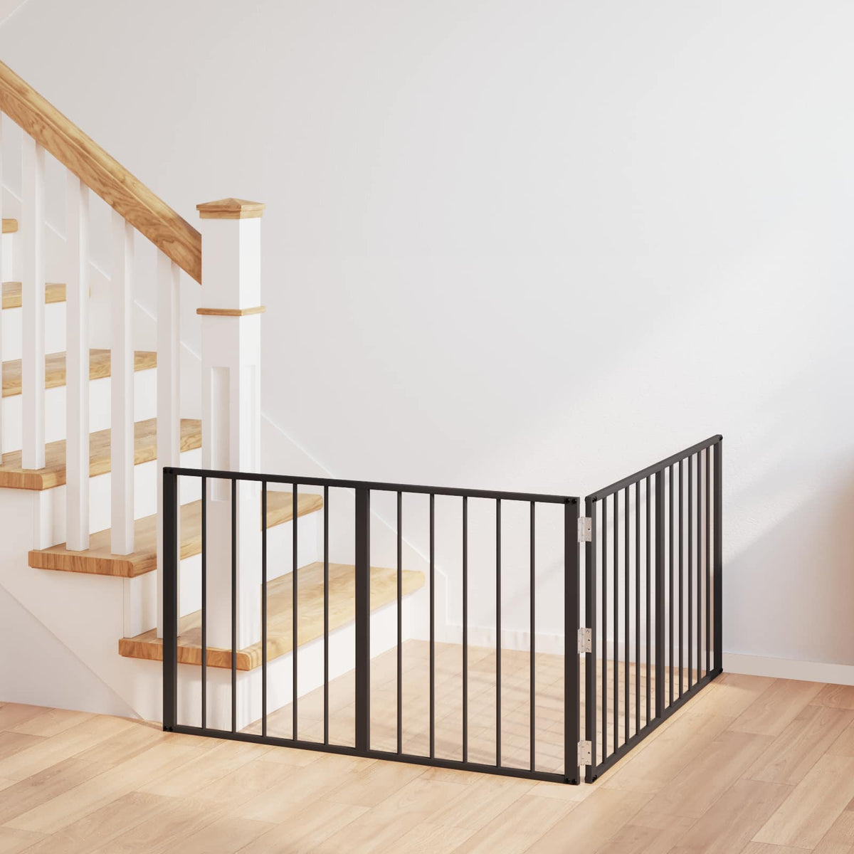 Hundedør 2 stk. Sort 100 x 60 cm Galvaniseret stål