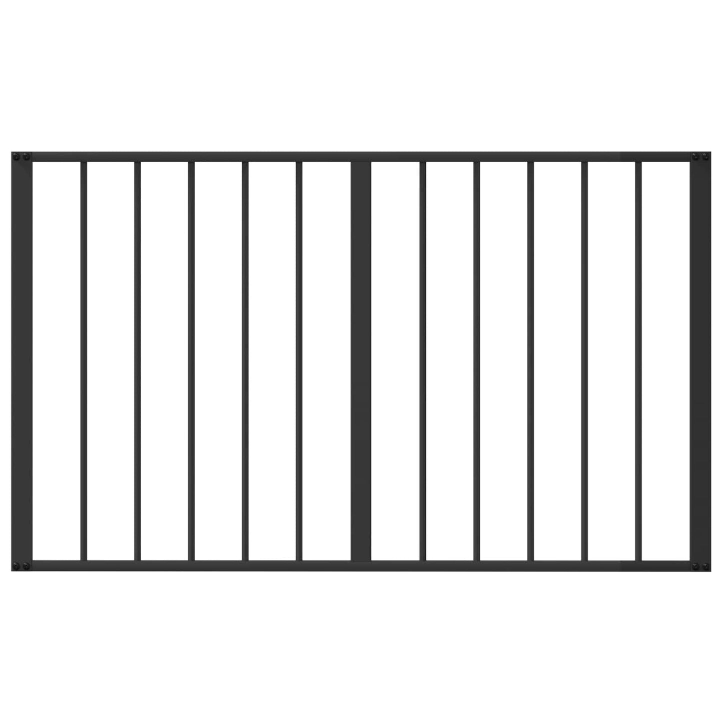 Hundedør 2 stk. Sort 100 x 60 cm Galvaniseret stål