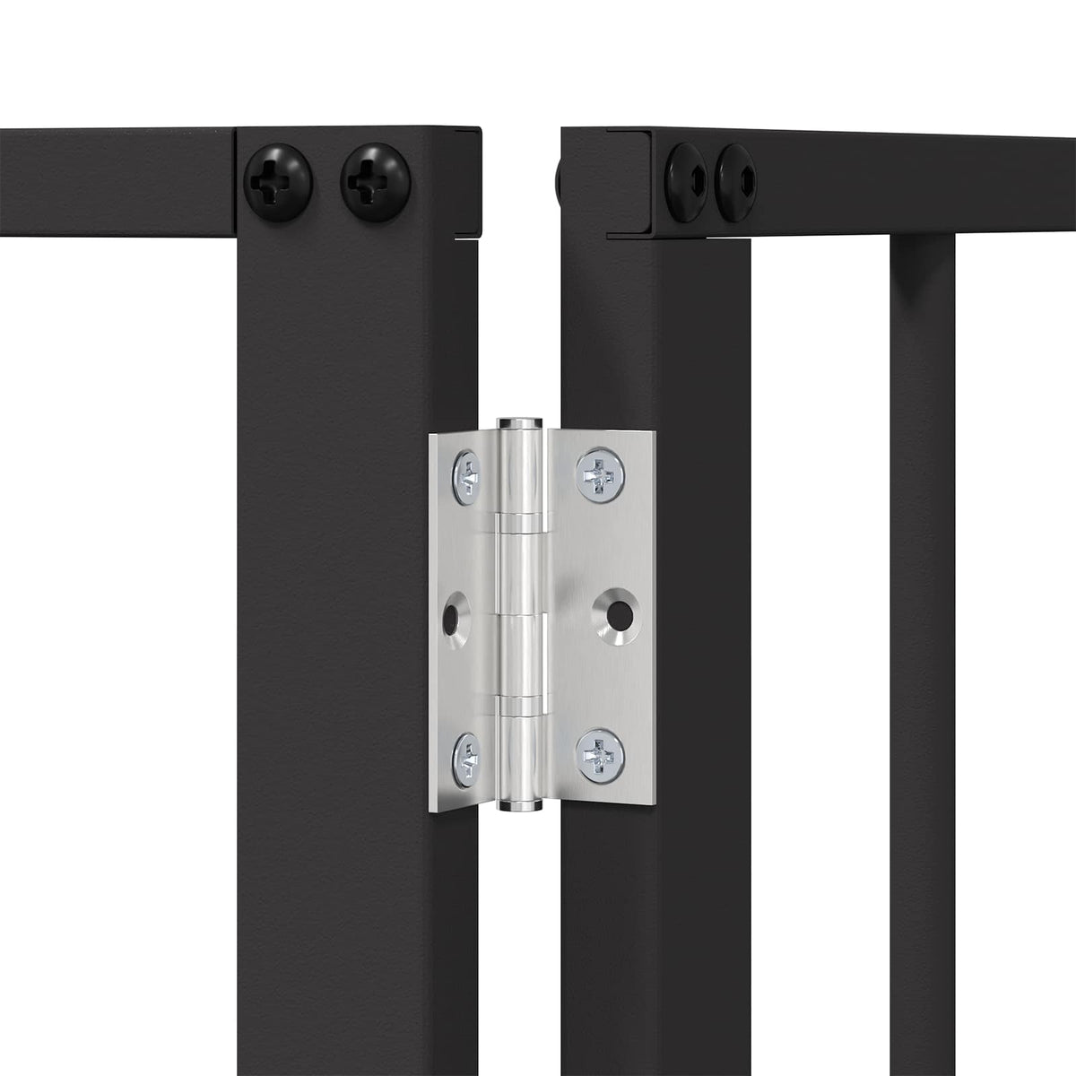 Hundedør 4 stk. Sort 100 x 60 cm Galvaniseret stål