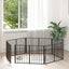 Hundedør 6 stk. Sort 100 x 60 cm Galvaniseret stål