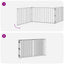 Hundedør 8 stk. Sort 100 x 60 cm Galvaniseret stål