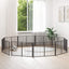 Hundedør 10 stk. Sort 100 x 60 cm Galvaniseret stål