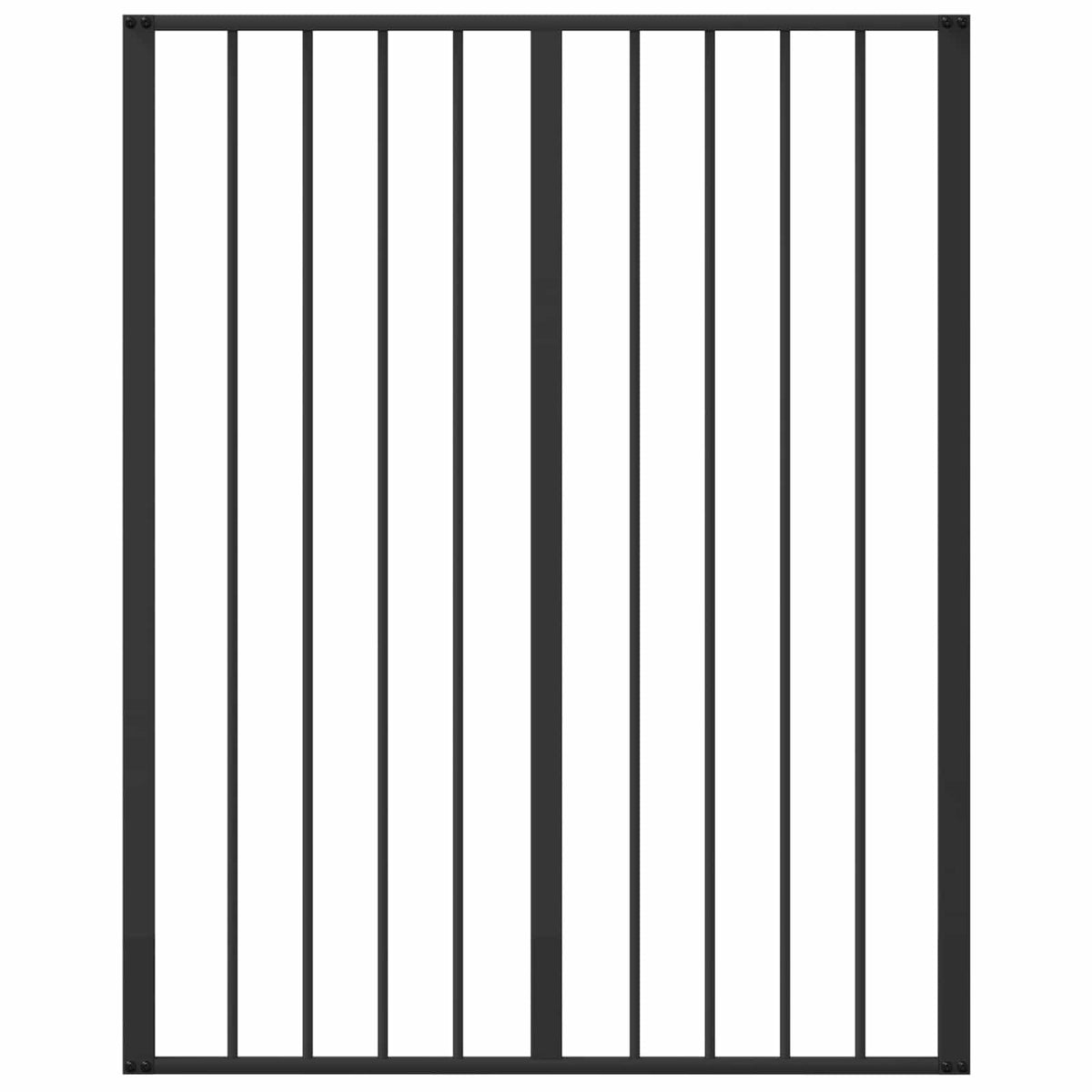 Hundedør 2 stk. Sort 80 x 100 cm Galvaniseret stål