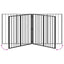 Hundedør 2 stk. Sort 80 x 80 cm Galvaniseret stål