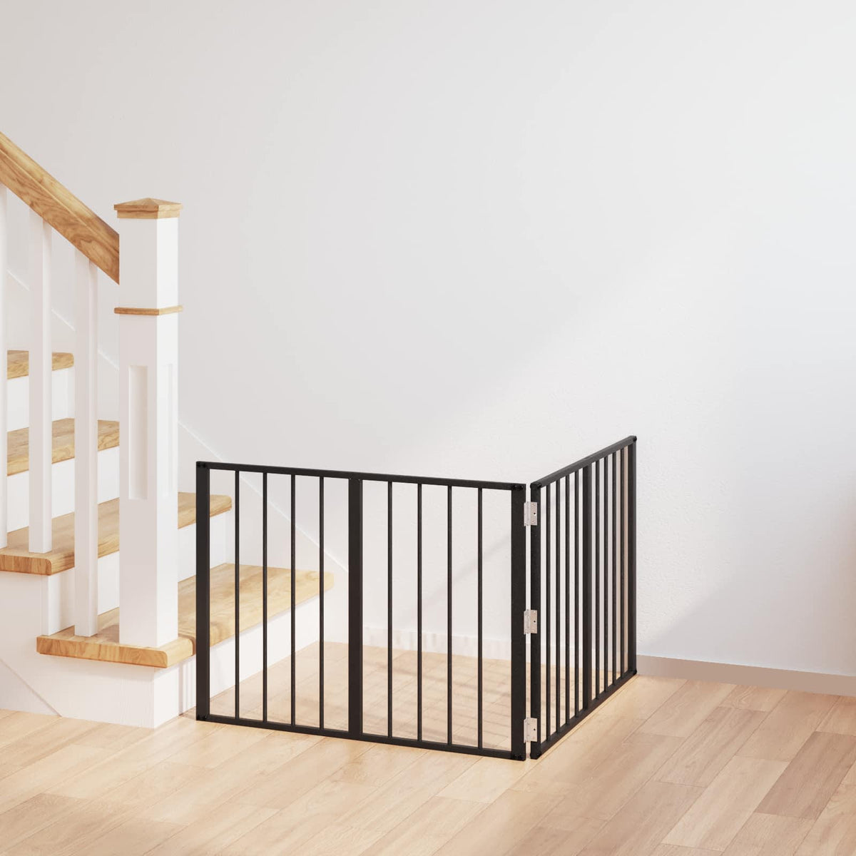 Hundedør 2 stk. Sort 80 x 60 cm Galvaniseret stål