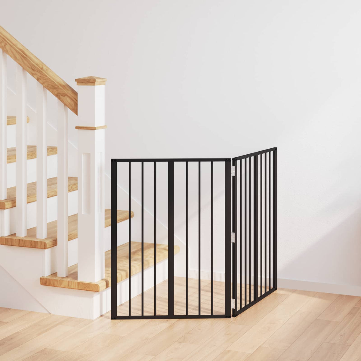 Hundedør 2 stk. Sort 60 x 80 cm Galvaniseret stål