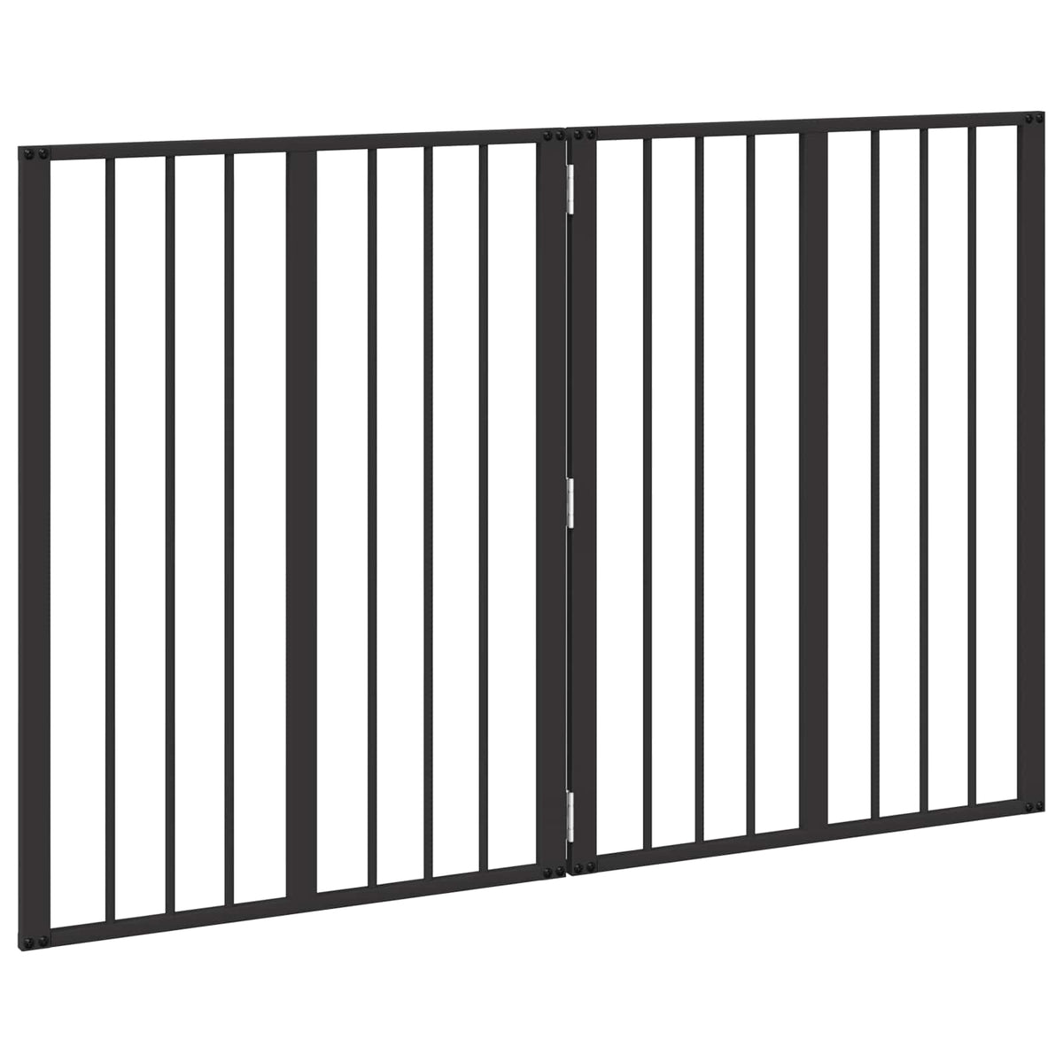 Hundedør 2 stk. Sort 60 x 80 cm Galvaniseret stål