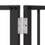 Hundedør 8 stk. Sort 60 x 80 cm Galvaniseret stål