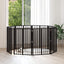 Hundedør 8 stk. Sort 60 x 80 cm Galvaniseret stål