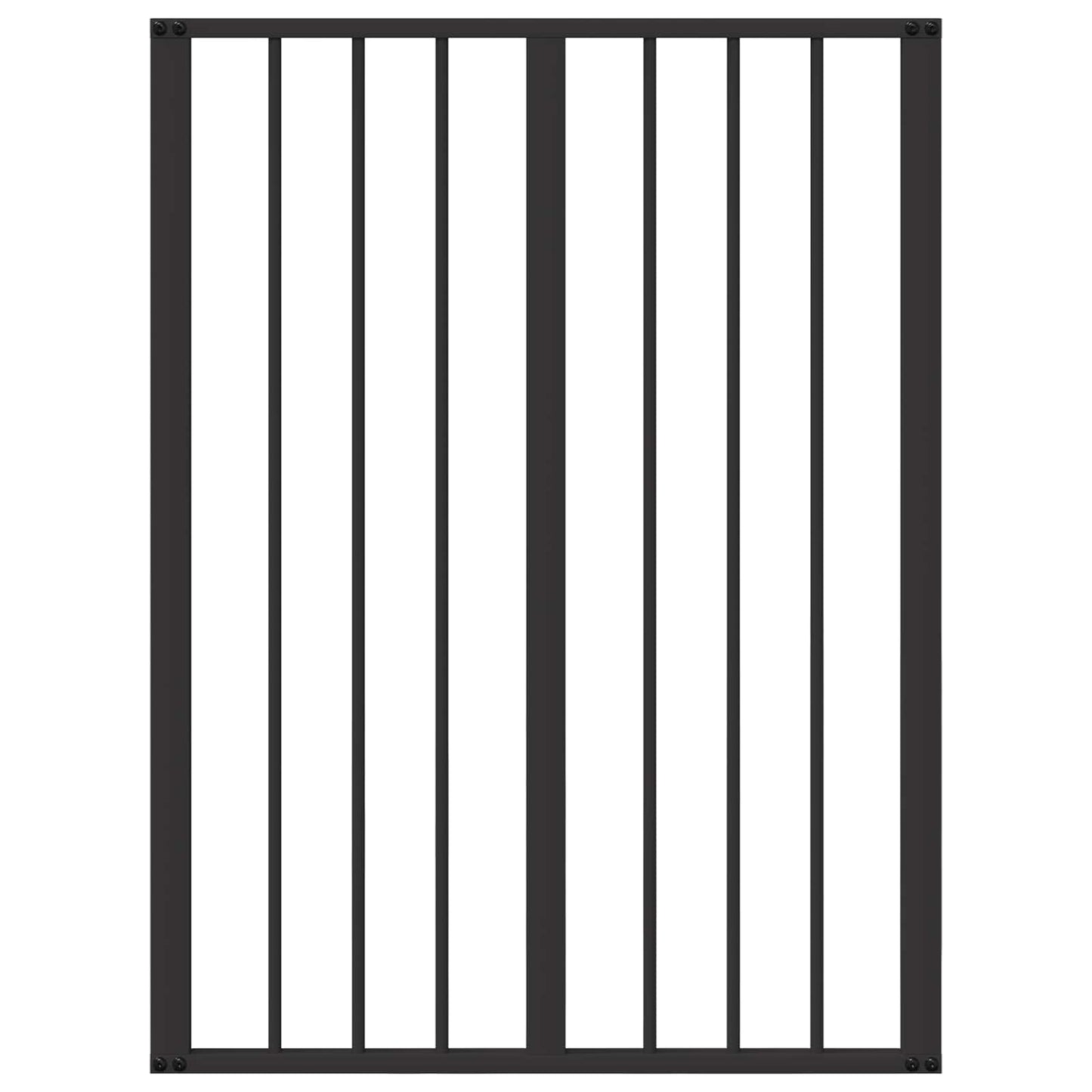 Hundedør 8 stk. Sort 60 x 80 cm Galvaniseret stål