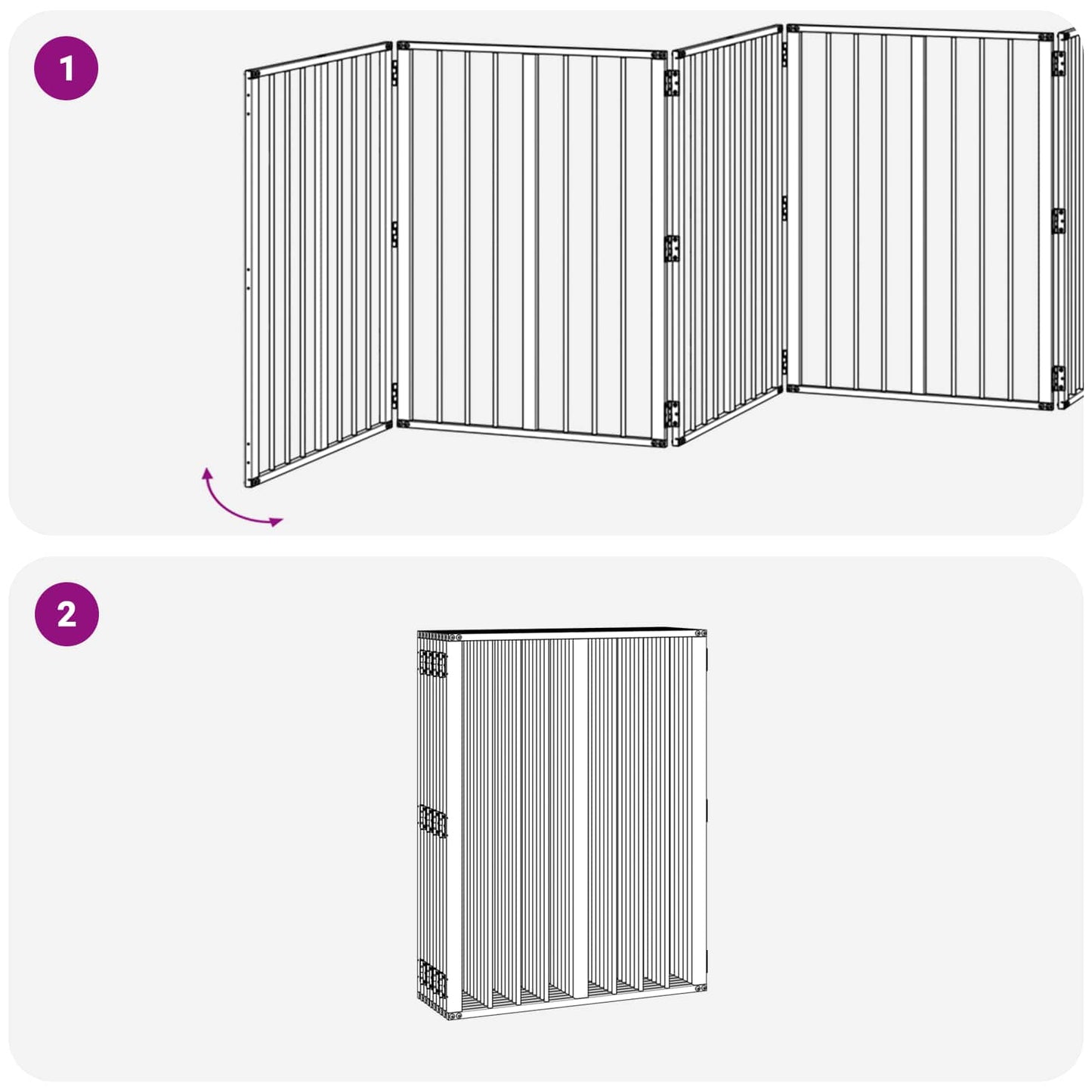 Hundedør 10 stk. Sort 60 x 80 cm Galvaniseret stål