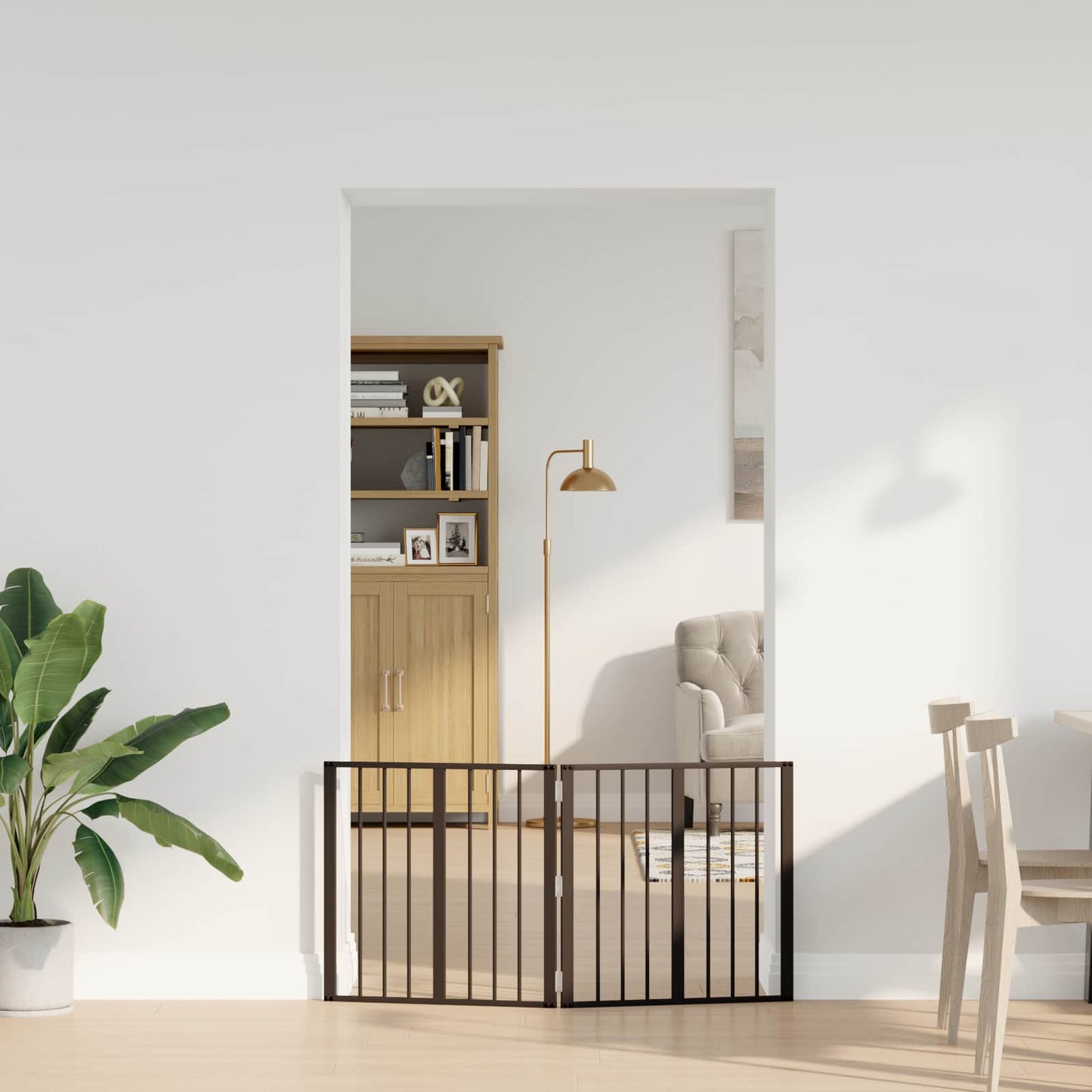 Hundedør 2 stk. Sort 60 x 60 cm Galvaniseret stål