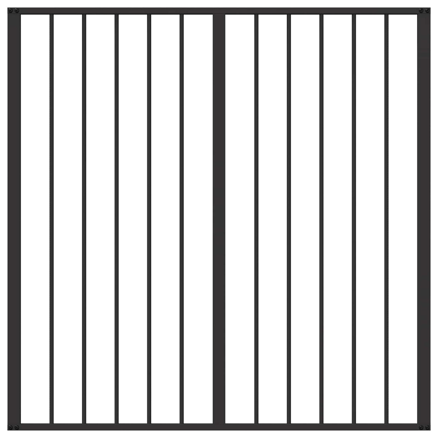 Hundedør 6 stk. Sort 60 x 60 cm Galvaniseret stål