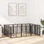 Hundedør 10 stk. Sort 60 x 60 cm Galvaniseret stål