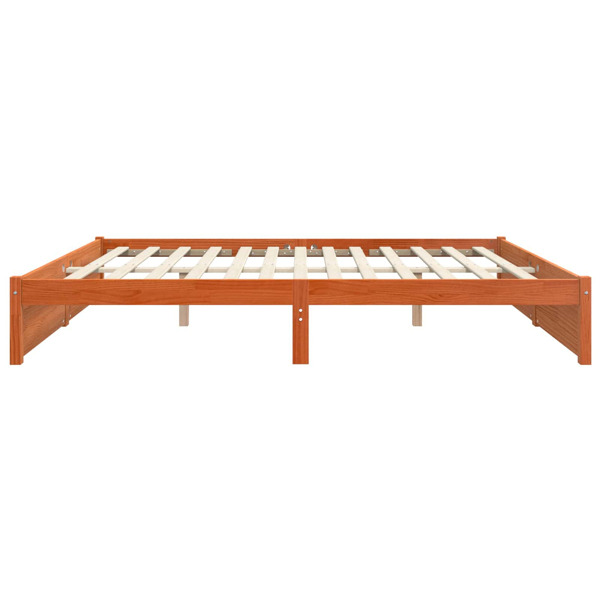Sengestel Voks brun 140 x 200 cm Massivt fyrretræ