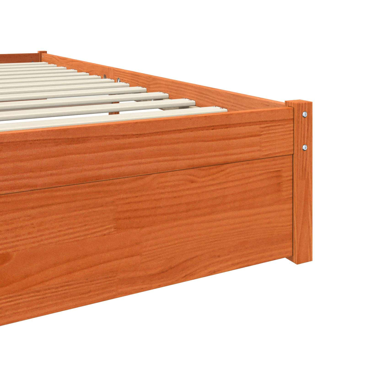Sengestel Voks brun 150 x 200 cm Massivt fyrretræ