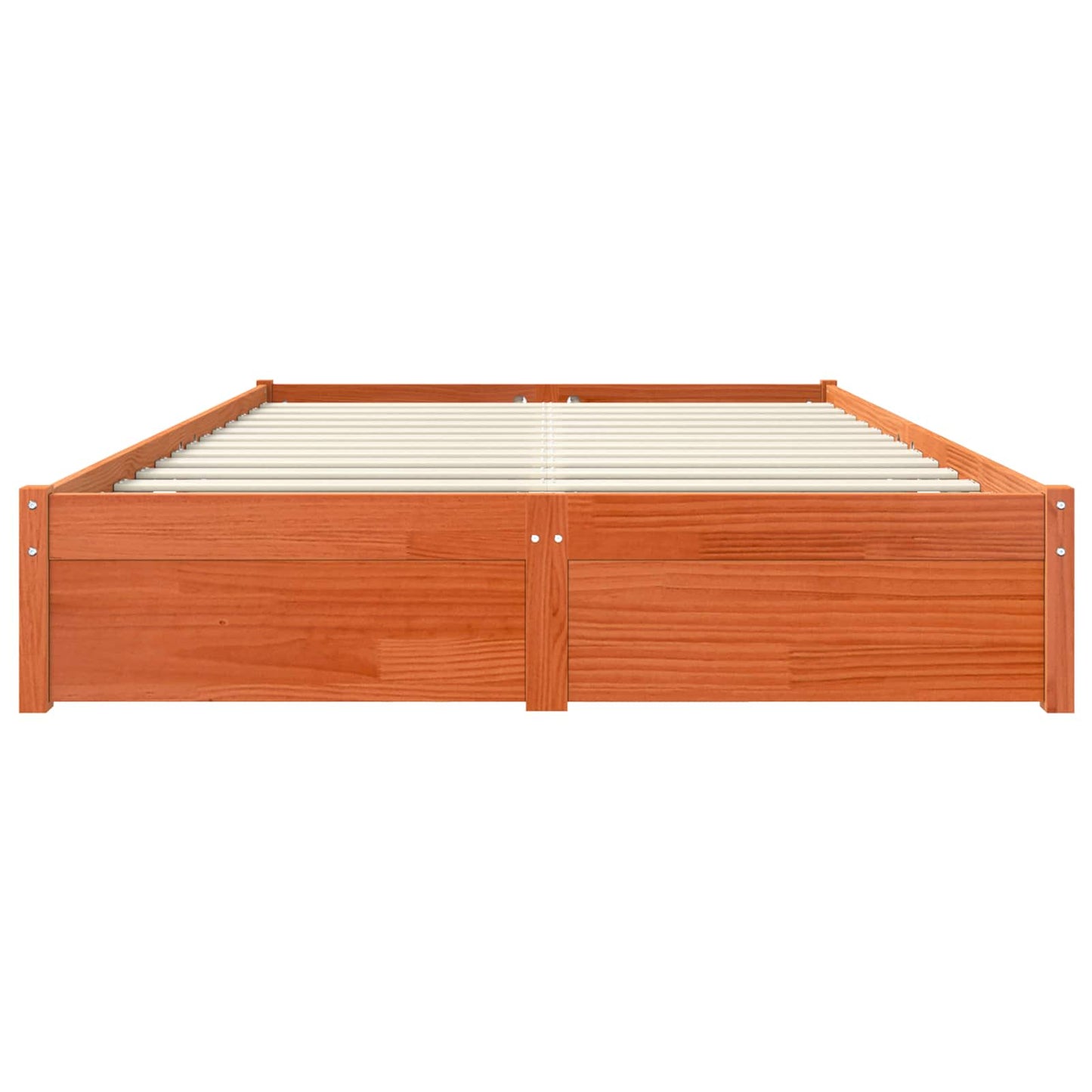 Sengestel Voks brun 150 x 200 cm Massivt fyrretræ