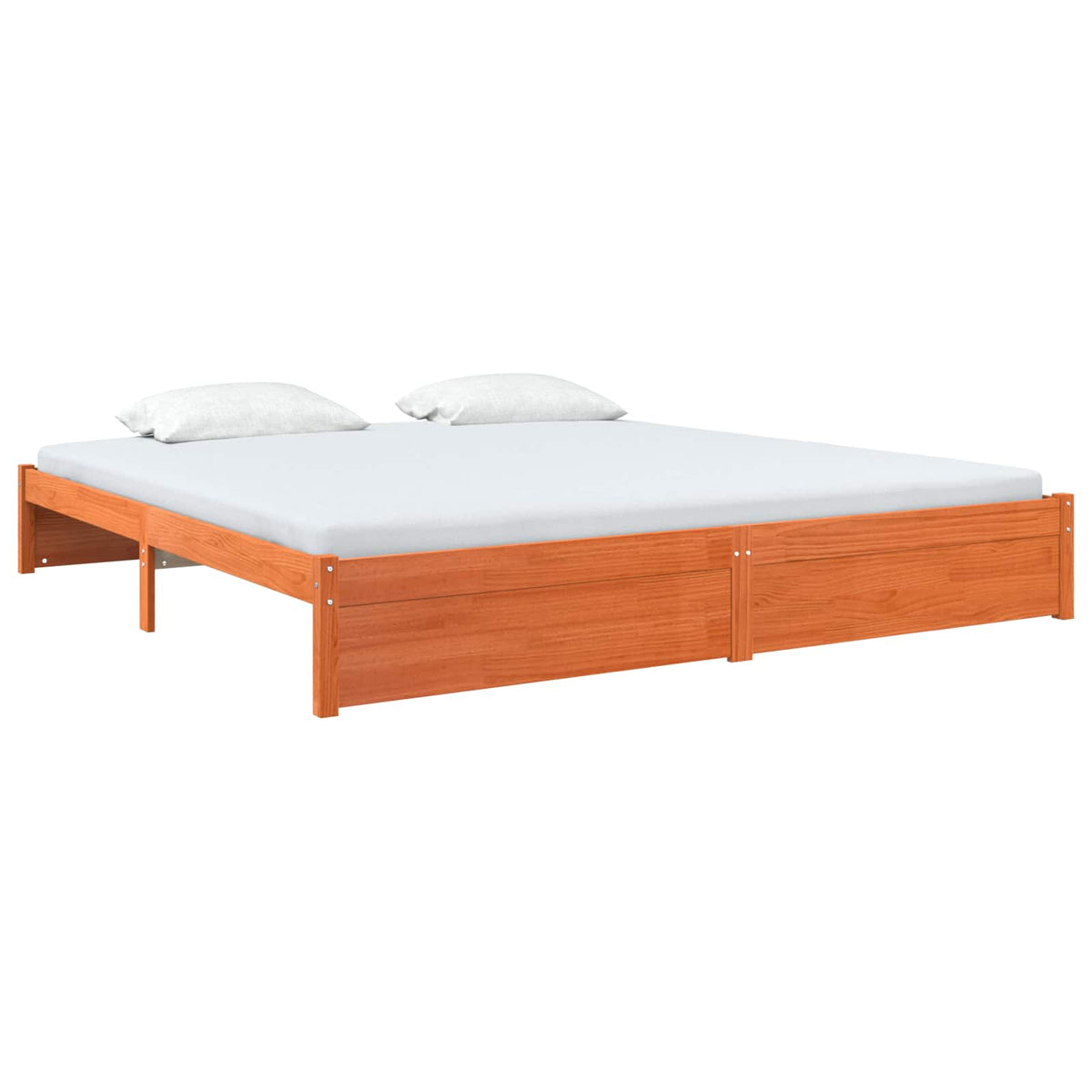 Sengestel Voks brun 180 x 200 cm Massivt fyrretræ
