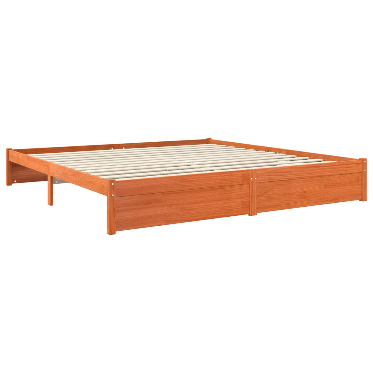 Sengestel Voks brun 180 x 200 cm Massivt fyrretræ