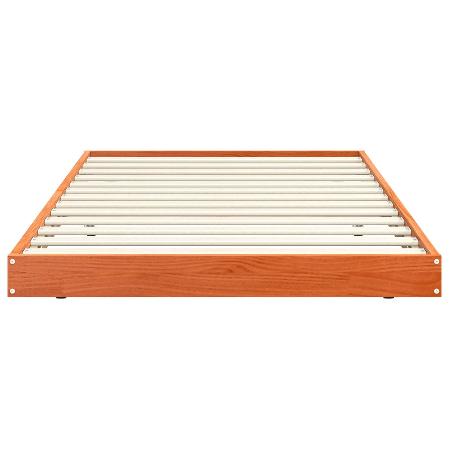 Sengestel med hjul Voks brun 70 x 190 cm Massiv fyrretræ