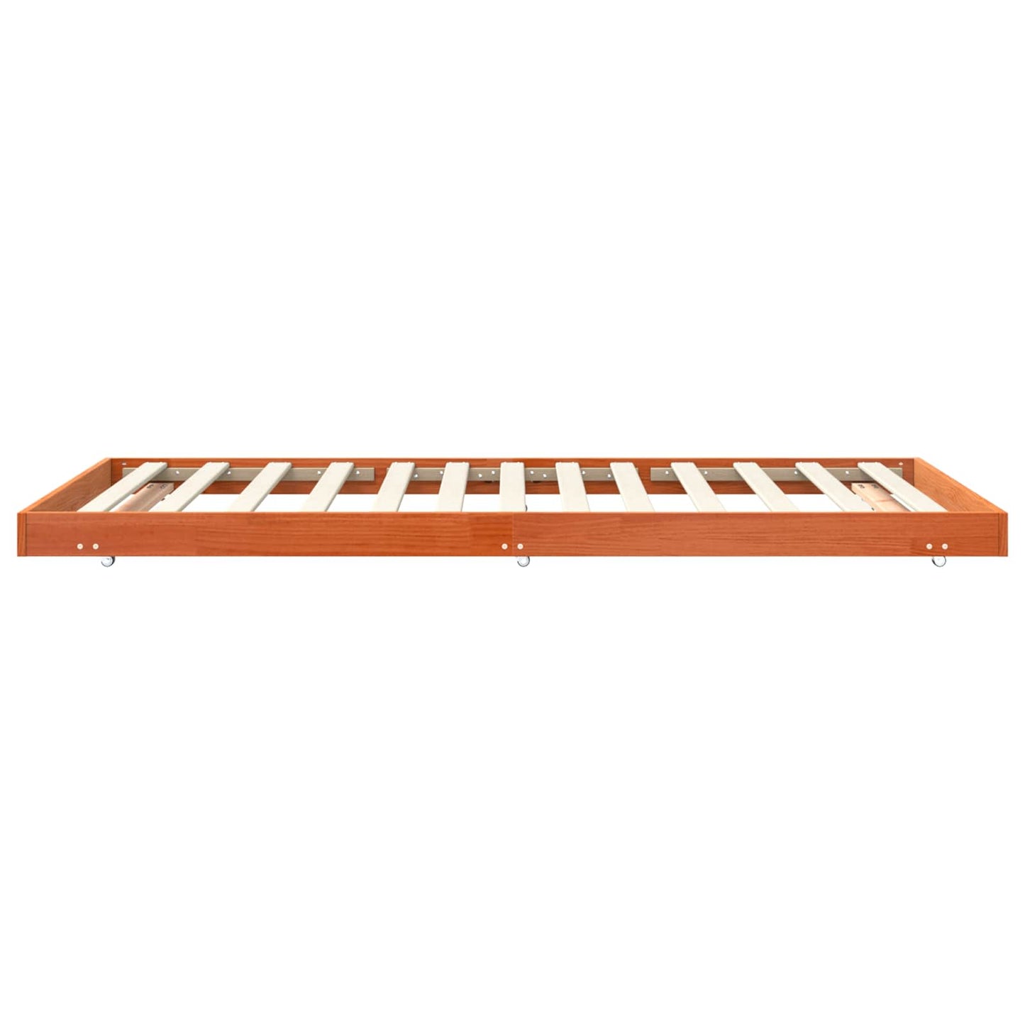 Sengestel med hjul Voks brun 70 x 190 cm Massiv fyrretræ