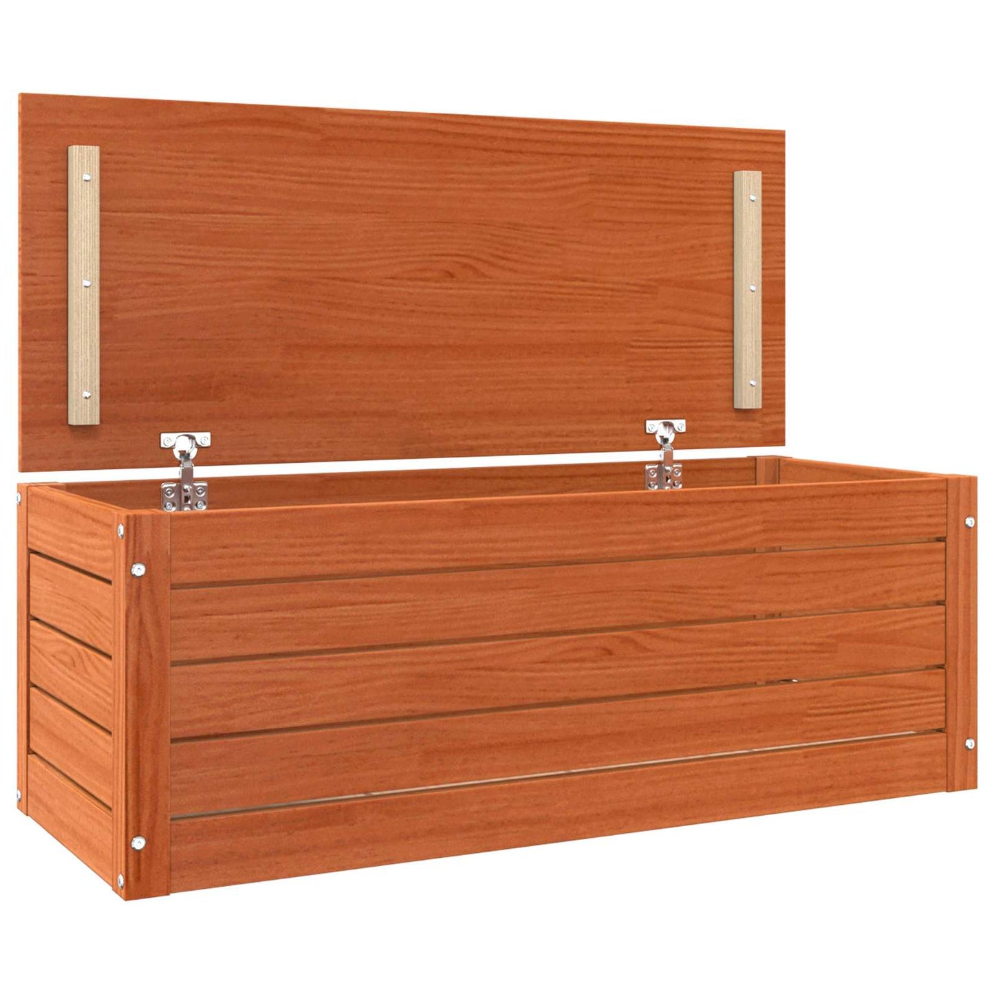 Opbevaringskasse Voks brun 89 x 36,5 x 33 cm Massiv fyrretræ