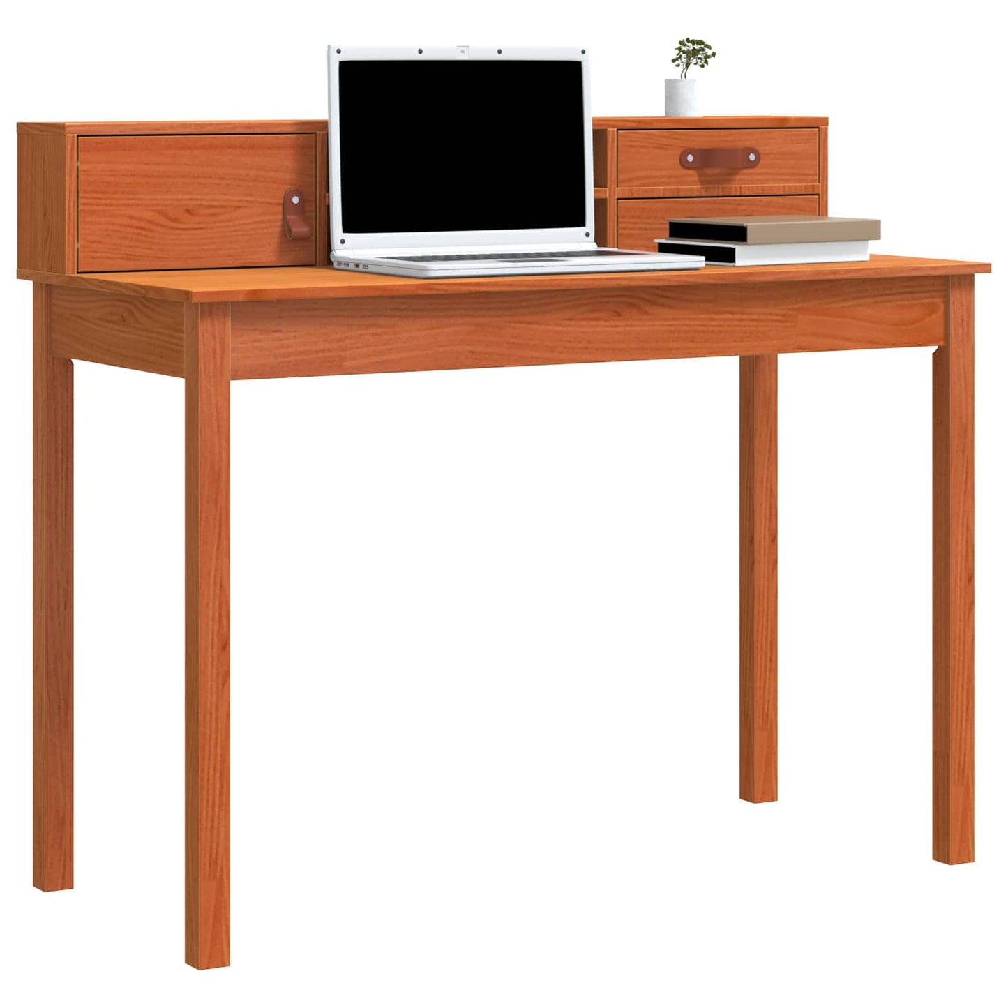 Bord med skuffe Voks brun 110 x 50 x 93 cm Solid Fyrretræ