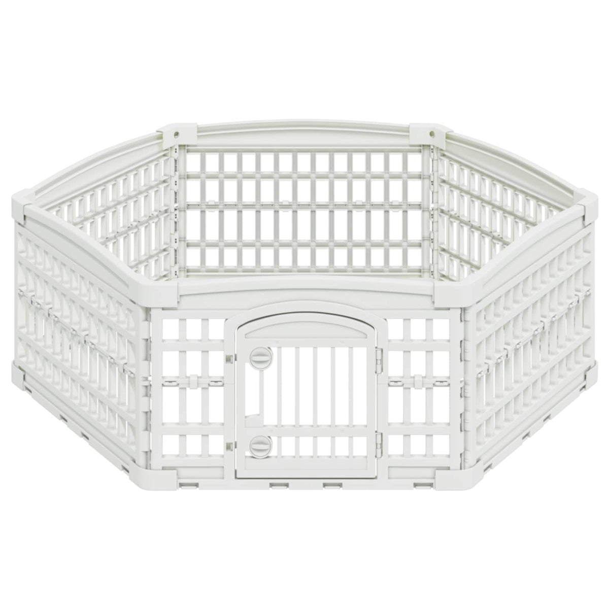 6 Panelers hundelegeplads 122 x 106,5 x 40 cm Plastik Hvid