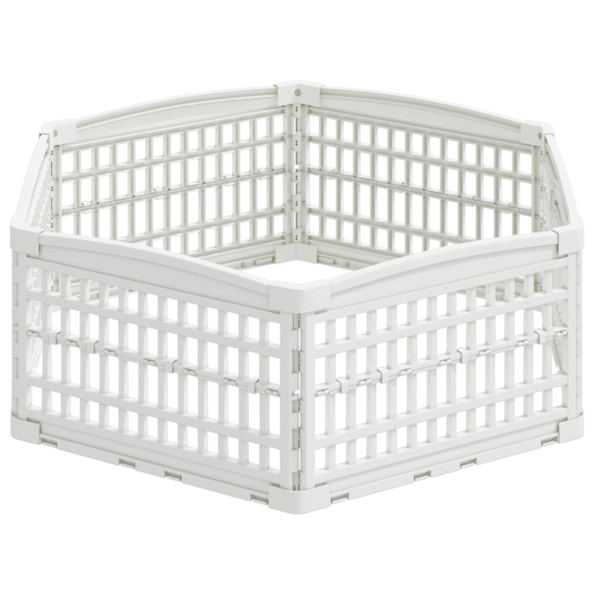 6 Panelers hundelegeplads 122 x 106,5 x 40 cm Plastik Hvid