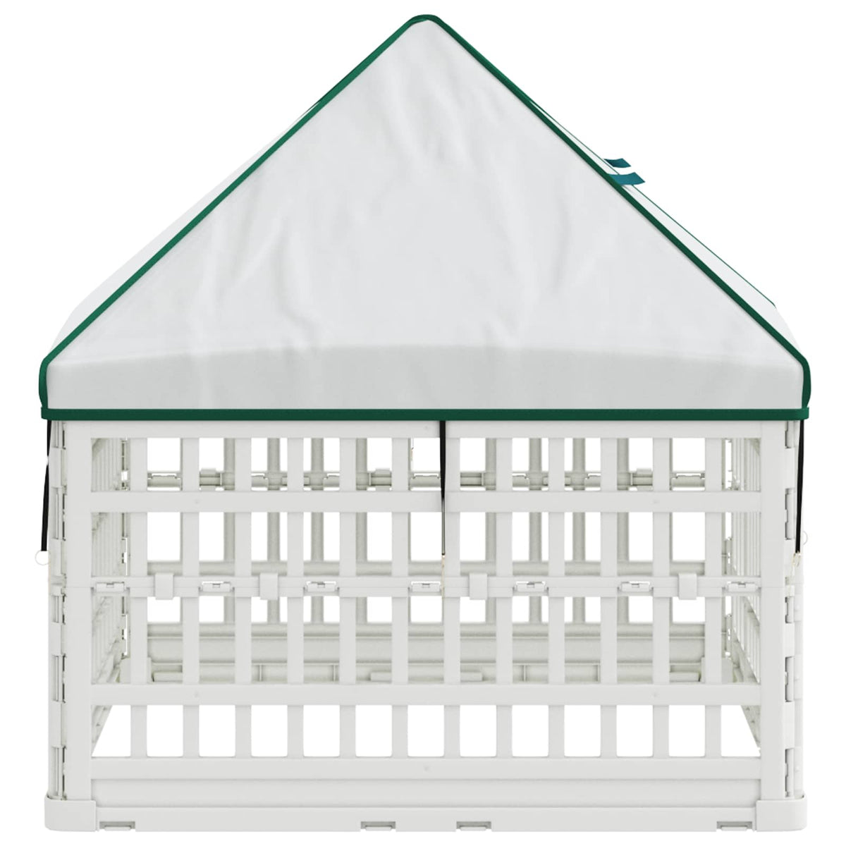 4 Panelers Hundelufter med Tag 88 x 88 x 112 cm Plastik Hvid