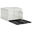 4-panelers hunde legegrind 177,5 x 154,5 x 112 cm Plastik Hvid