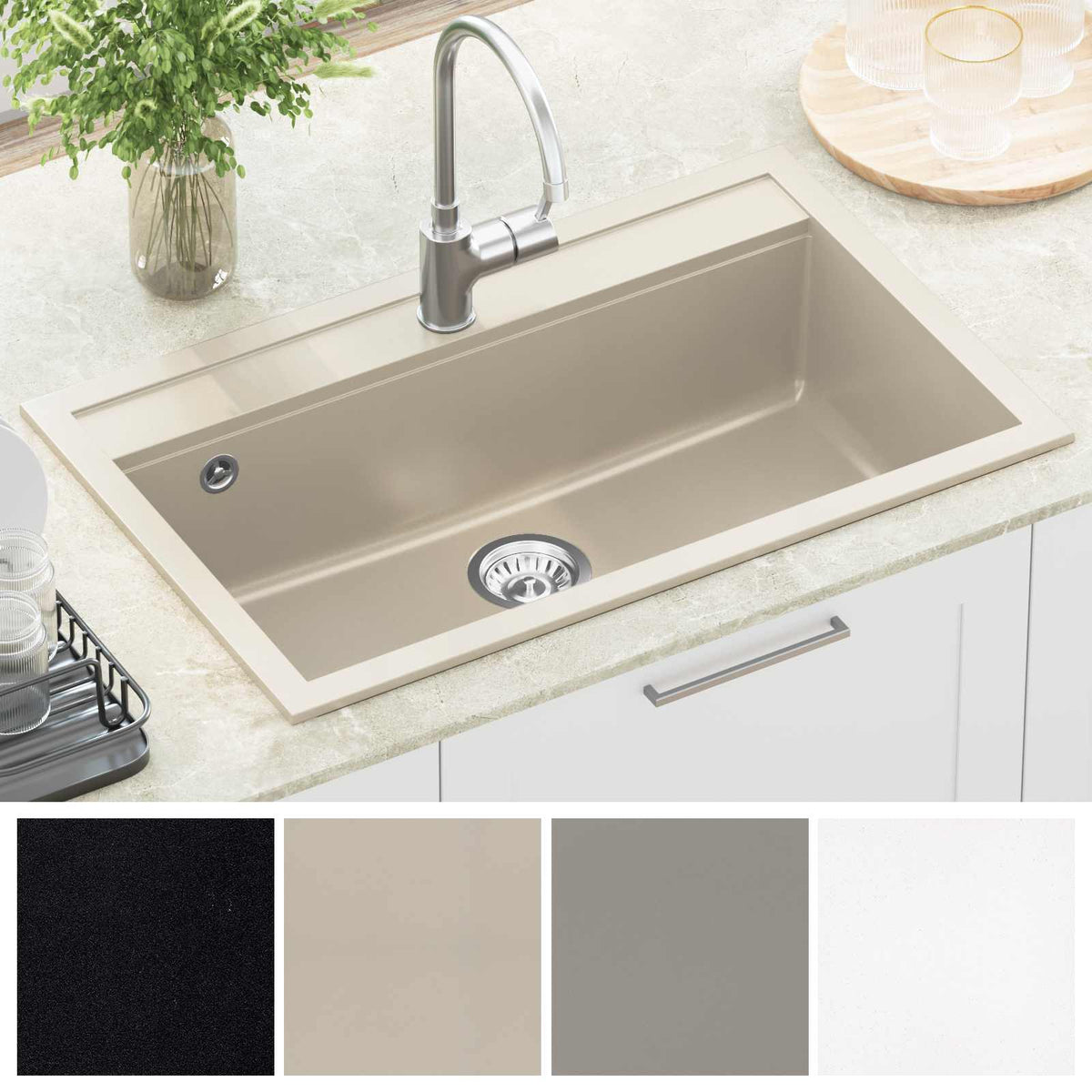 Vask Granit 795 x 505 mm Beige