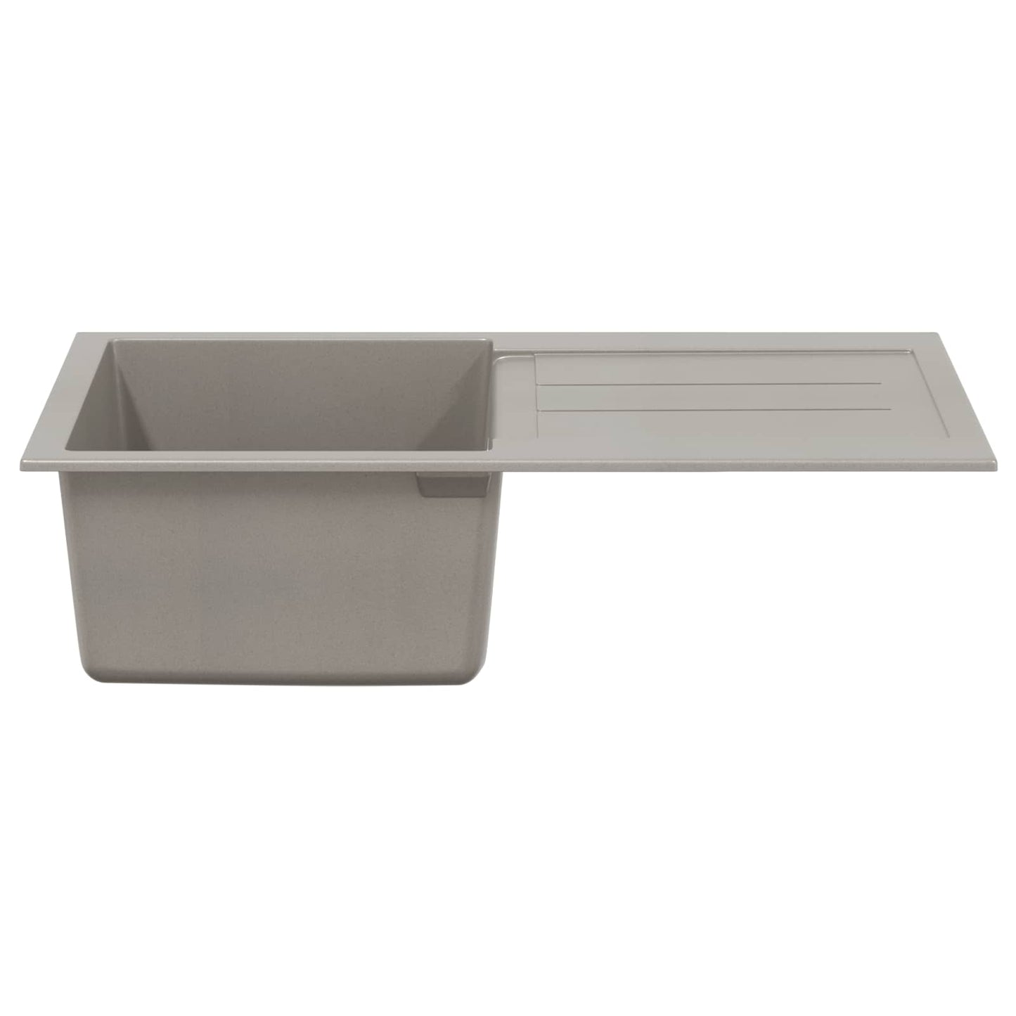 Vask Grå 780 x 500 mm 80% Kvarts og 20% Resin