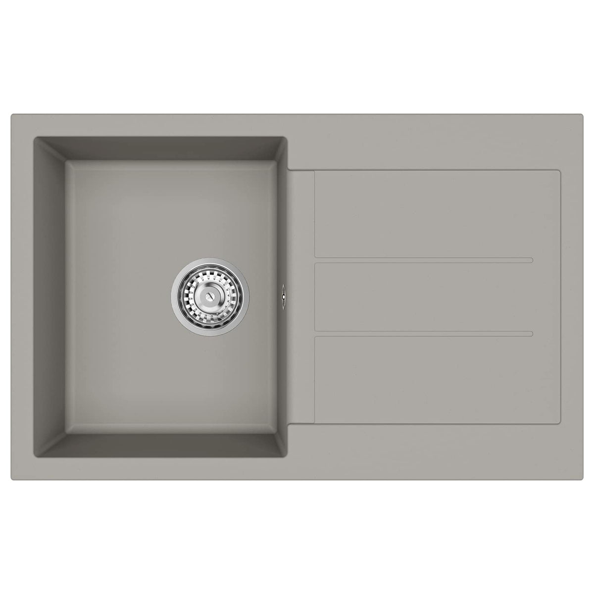 Vask Grå 780 x 500 mm 80% Kvarts og 20% Resin