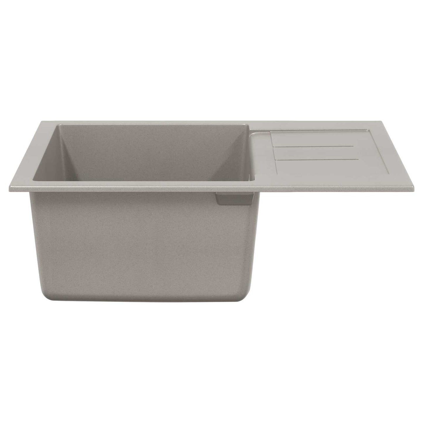 Vask Grå 620 x 500 mm 80% Kvarts og 20% Resin