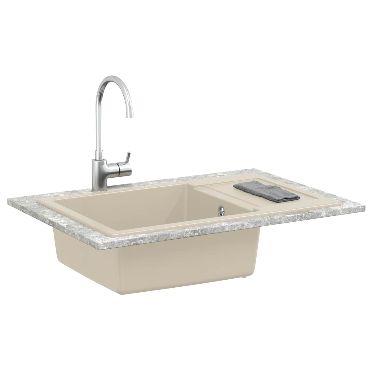 Vask Beige 780 x 500 mm 80% Kvarts og 20% Resin