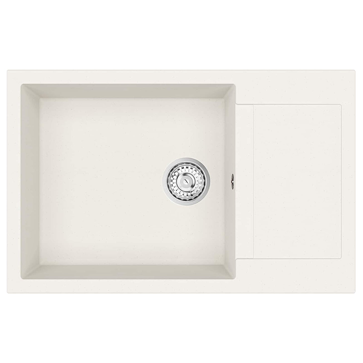 Vask Hvid 780 x 500 mm 80% Kvarts og 20% Resin