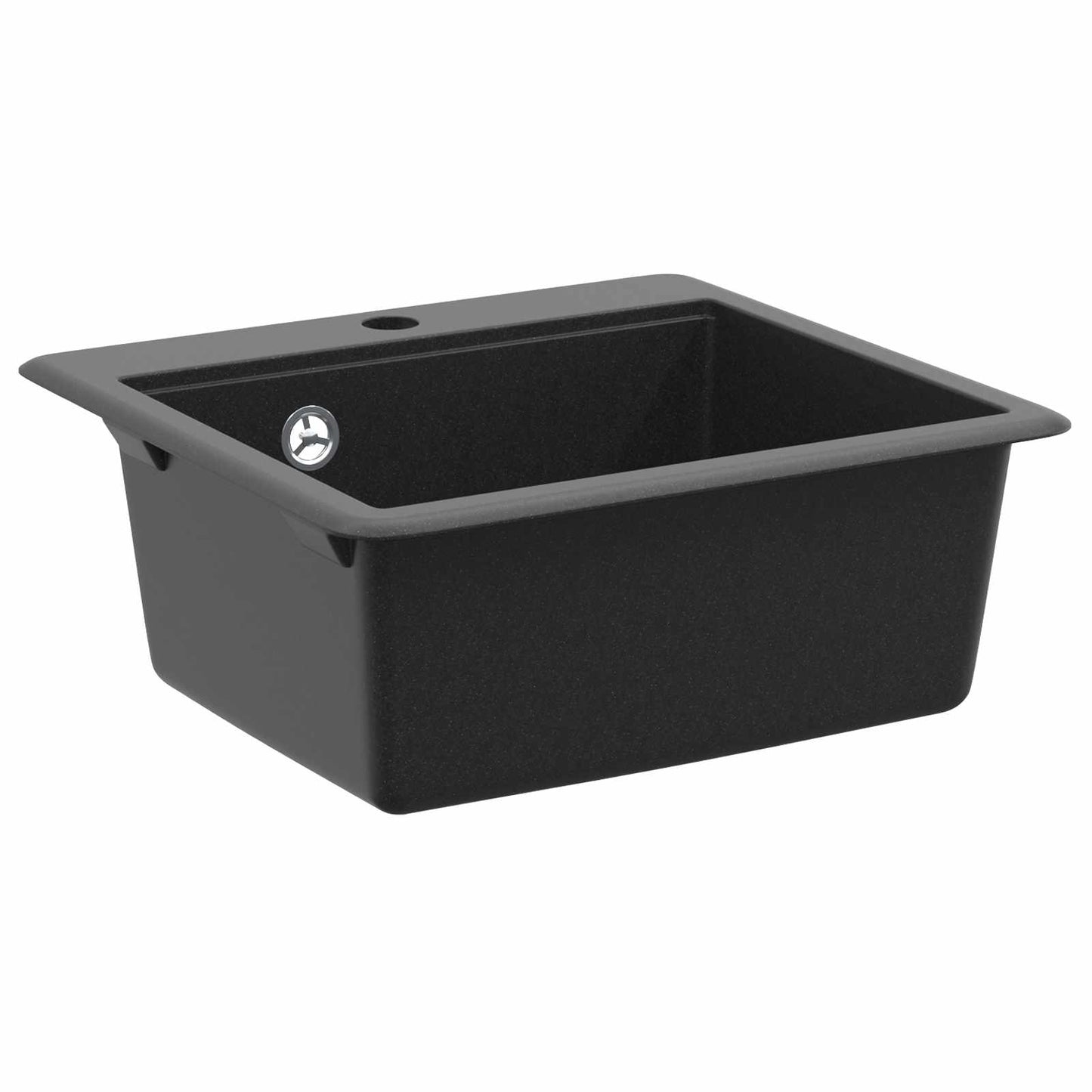 Vask 80% Kvarts og 20% Resin 470 x 440 mm Sort
