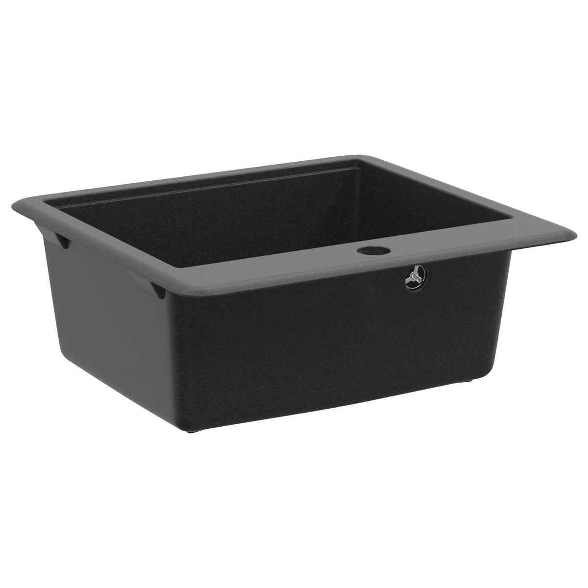 Vask 80% Kvarts og 20% Resin 470 x 440 mm Sort