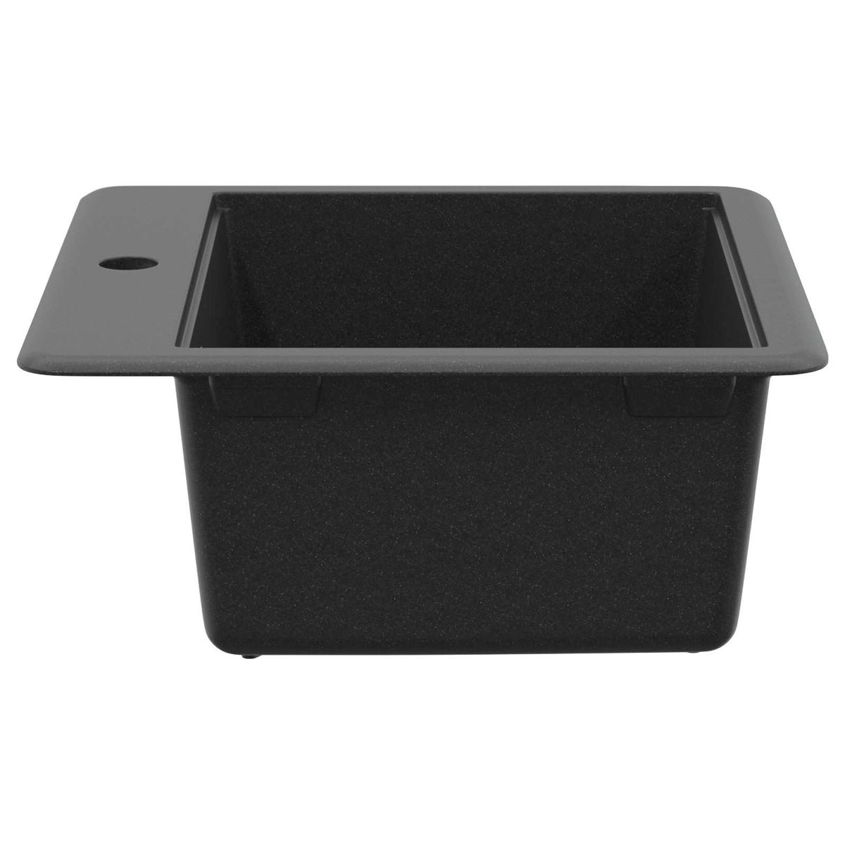 Vask 80% Kvarts og 20% Resin 470 x 440 mm Sort