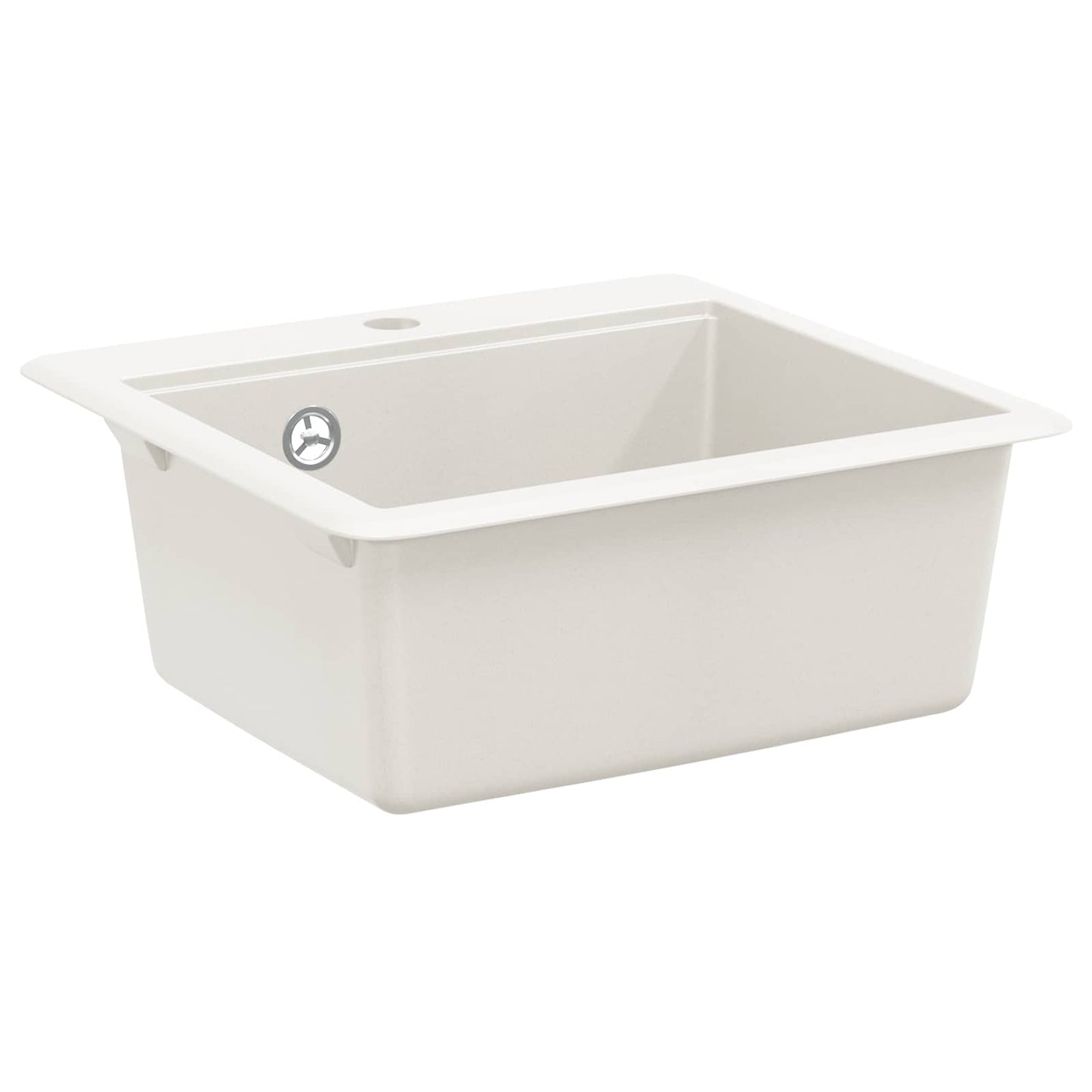 Vask 80% Kvarts og 20% Resin 470 x 440 mm Hvid